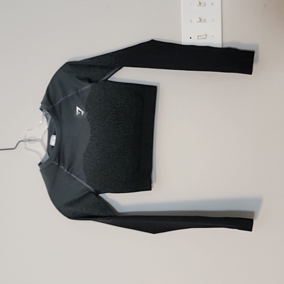 Gymshark Adapt Hombre Seamless Long Sleeves Crop Top Size XS - Picture 1 of 5